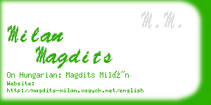 milan magdits business card